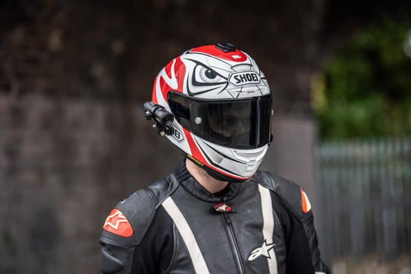 Man wearing XV-1 2K QHD Helmet Camera