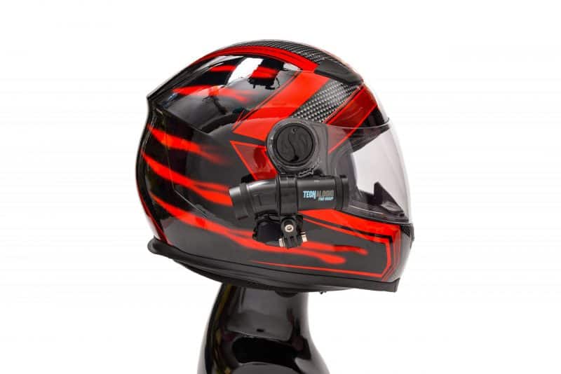 DC-1 Dual Lens Helmet Camera - Red and Black motorbike helmet