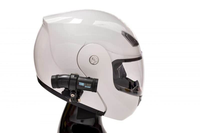 DC-1 Dual Lens Helmet Camera - White motorbike helmet