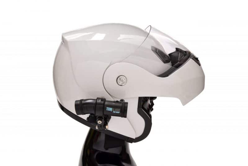 DC-1 Dual Lens Helmet Camera - White motorbike helmet