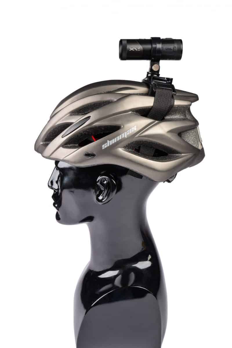 XV-1 2K QHD Helmet Camera - Grey cycling helmet