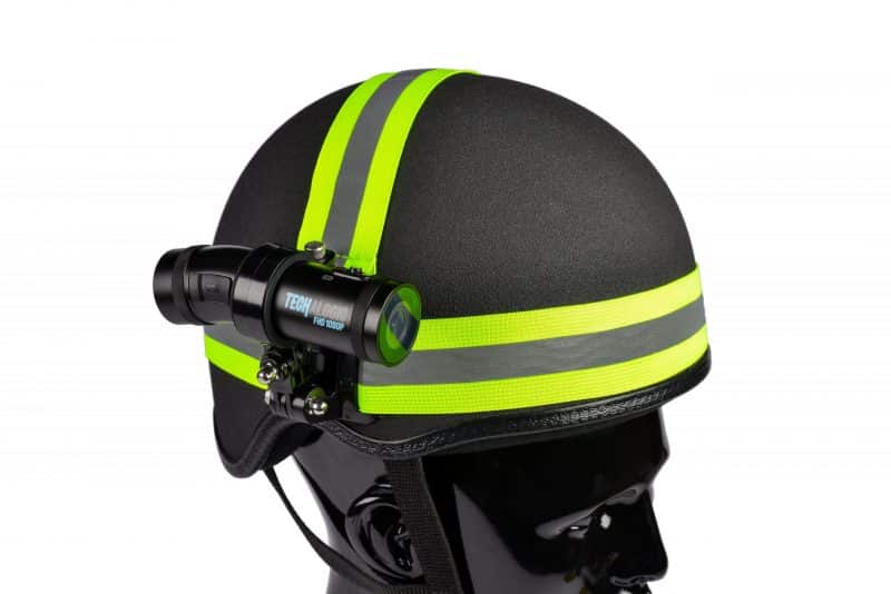 Green Equestrian helmet camera DC-1 Dual Lens Helmet Camera