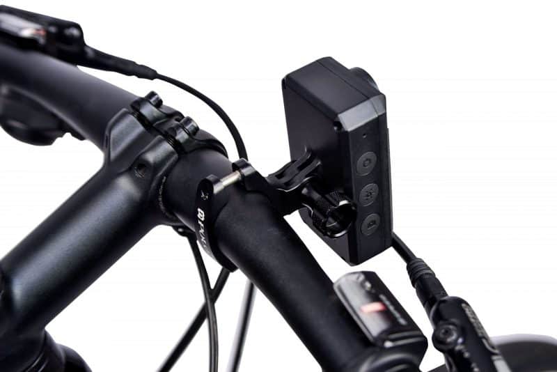 Bicycle camera with CF-1 FRONT LIGHT attached