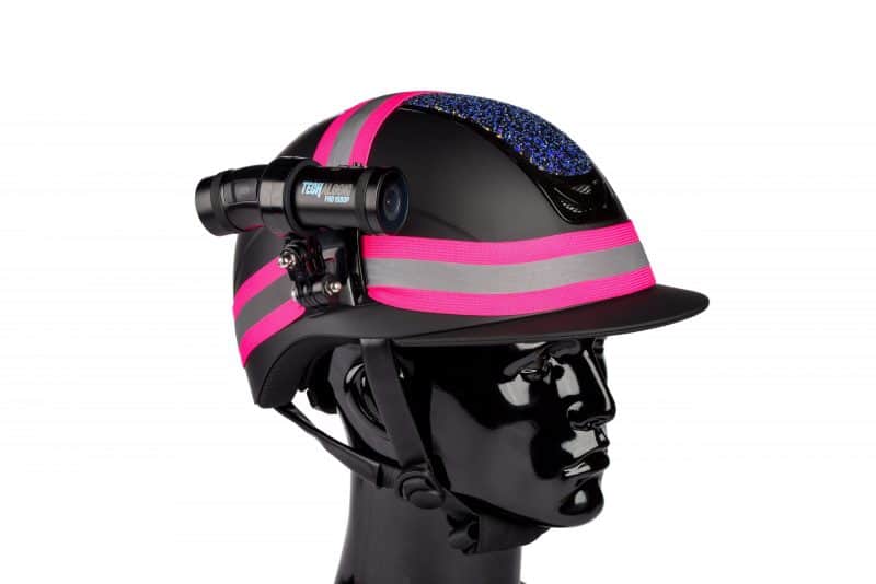 Pink Equestrian helmet camera DC-1 Dual Lens Helmet Camera