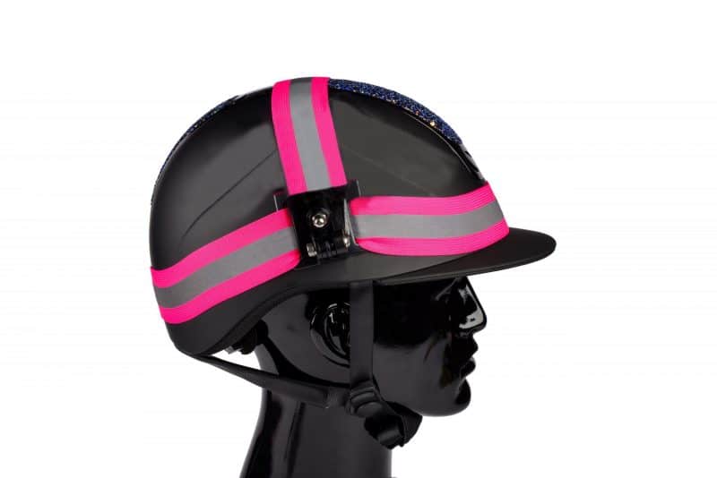 Equestrian Elasticated Hat Strap Reflective - Pink