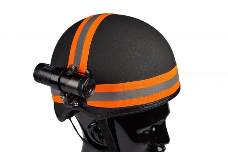 Orange Equestrian helmet camera XV-1 2K QHD Helmet Camera