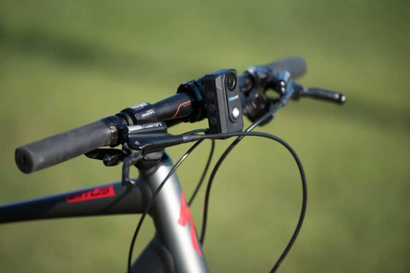 CF-1 FRONT LIGHT attached to bike handles