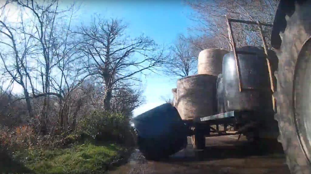 Haywire Havoc: Motorcyclist vs. Rogue Hay Bales